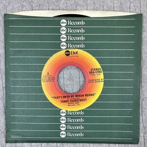 Vintage‎ 45 RPM record Tommy Overstreet Abc DOT records country western blues
